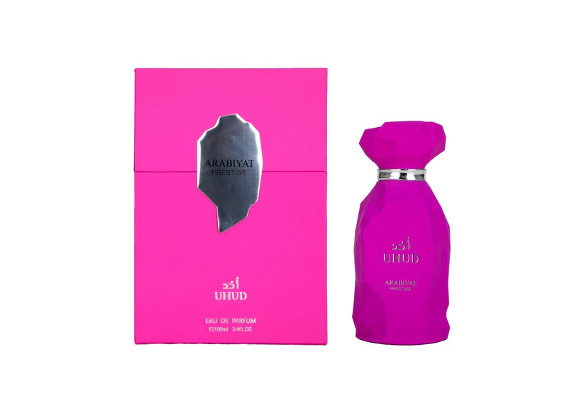 Uhud Eau de Parfum - 100ML (3.4oz) | Unisex Luxury Fragrance by Arabiyat Prestige | Long-Lasting Sweet & Oriental Perfume | Premium Arabian Scent for Men & Women